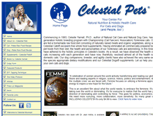 Tablet Screenshot of celestialpets.com